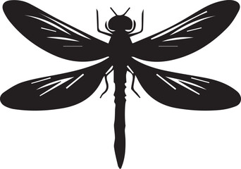Dragonfly silhouette vector EPS