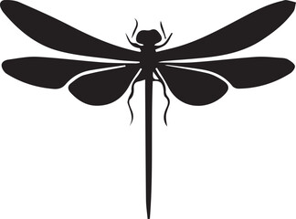 Dragonfly silhouette vector EPS