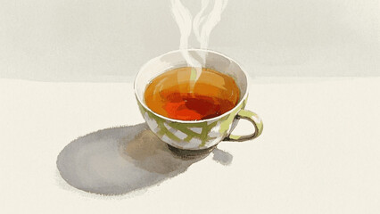 Liquid serenity tea isolated watercolor vector illustration svg 