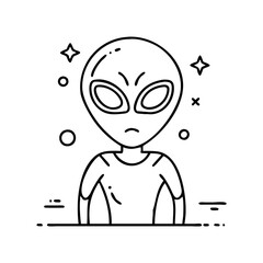 alien icon, alien vector illustration-simple illustration of alien, perfect for alien logos and icons