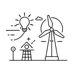 alternative energy icon, alternative energy vector illustration-simple illustration of alternative energy, perfect for alternative energy logos and icons