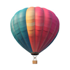 Colorful Hot Air Balloon Isolated on Transparent Background
