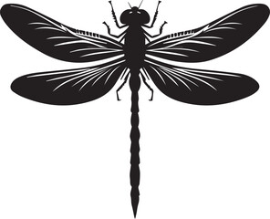 Dragonfly silhouette vector EPS