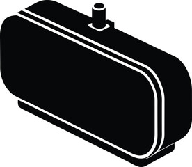 black purse isolated on white background