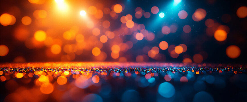 warmly lit ted talk stage,