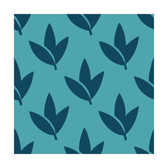 repeating minimalist leaf icons 