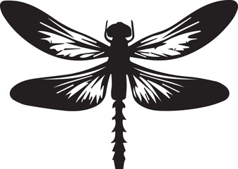 Dragonfly silhouette vector EPS