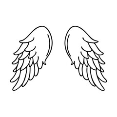 angel wings icon, angel wings vector illustration-simple illustration of angel wings, perfect for angel wings logos and icons