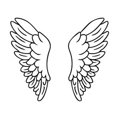 Fototapeta premium angel wings icon, angel wings vector illustration-simple illustration of angel wings, perfect for angel wings logos and icons