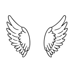 angel wings icon, angel wings vector illustration-simple illustration of angel wings, perfect for angel wings logos and icons