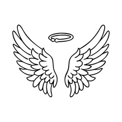 angel wings icon, angel wings vector illustration-simple illustration of angel wings, perfect for angel wings logos and icons