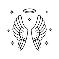angel wings icon, angel wings vector illustration-simple illustration of angel wings, perfect for angel wings logos and icons