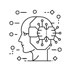 artificial intelligence icon, artificial intelligence vector illustration-simple illustration of artificial intelligence, perfect for artificial intelligence logos and icons