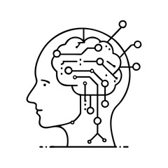 artificial intelligence icon, artificial intelligence vector illustration-simple illustration of artificial intelligence, perfect for artificial intelligence logos and icons