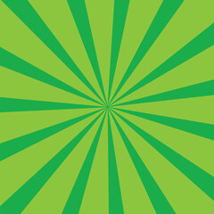 green burst background. retro green color ray burst design background.