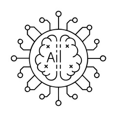 artificial intelligence logo icon, artificial intelligence logo vector illustration-simple illustration of artificial intelligence logo, perfect for artificial intelligence logo logos and icons