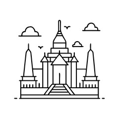 Obraz premium bangkok icon, bangkok vector illustration-simple illustration of bangkok, perfect for bangkok logos and icons