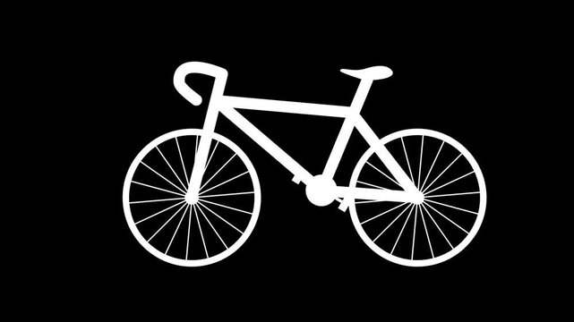 Modern Road Bike Animation with Drop Handlebars
