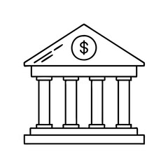 bank building icon, bank building vector illustration-simple illustration of bank building, perfect for bank building logos and icons