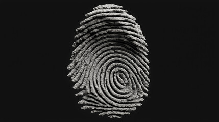Intricate Texture of a Fingerprint on Dark Background Surface