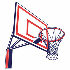 Basketball hoop silhouette vector illustration