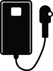 vector illustration of a black telephone