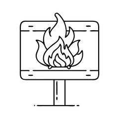 bonfire sign icon, bonfire sign vector illustration-simple illustration of bonfire sign, perfect for bonfire sign logos and icons