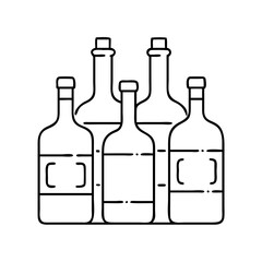 bottles of alcohol icon, bottles of alcohol vector illustration-simple illustration of bottles of alcohol, perfect for bottles of alcohol logos and icons