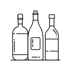 bottles of alcohol icon, bottles of alcohol vector illustration-simple illustration of bottles of alcohol, perfect for bottles of alcohol logos and icons