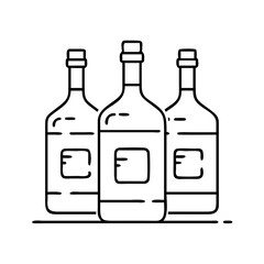 bottles of alcohol icon, bottles of alcohol vector illustration-simple illustration of bottles of alcohol, perfect for bottles of alcohol logos and icons