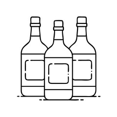 bottles of alcohol icon, bottles of alcohol vector illustration-simple illustration of bottles of alcohol, perfect for bottles of alcohol logos and icons