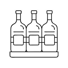bottles of alcohol icon, bottles of alcohol vector illustration-simple illustration of bottles of alcohol, perfect for bottles of alcohol logos and icons
