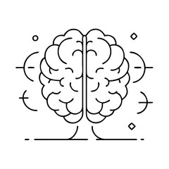 brain logo icon, brain logo vector illustration-simple illustration of brain logo, perfect for brain logo logos and icons