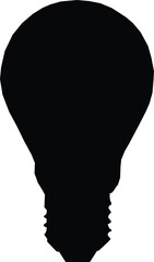 Minimalist Light Bulb Silhouette - Classic Symbol of Innovation and Ideas