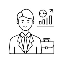 business person icon, business person vector illustration-simple illustration of business person, perfect for business person logos and icons
