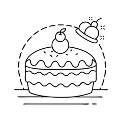 cake icon, cake vector illustration-simple illustration of cake, perfect for cake logos and icons