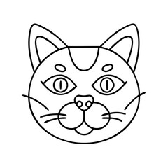 cat head icon, cat head vector illustration-simple illustration of cat head, perfect for cat head logos and icons