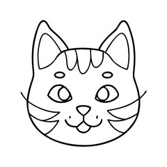 cat head icon, cat head vector illustration-simple illustration of cat head, perfect for cat head logos and icons