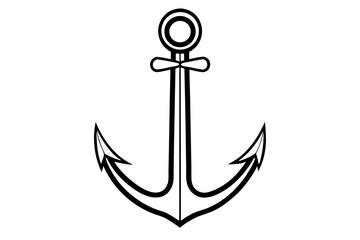 Anchor silhouette vector illustration