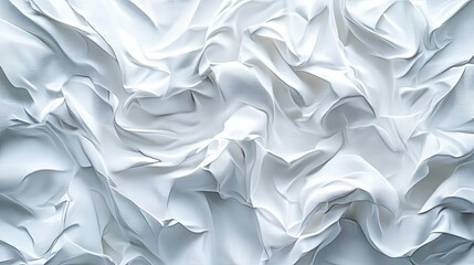Fototapeta premium Elegant white fabric texture abstract art minimalist design soft lighting close-up textile concept