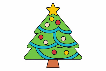 Christmas tree vector illustration