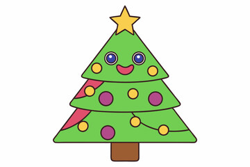 Christmas tree vector illustration