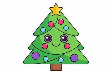 Christmas tree vector illustration