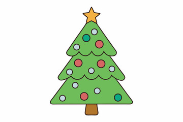 Christmas tree vector illustration