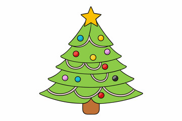 Christmas tree vector illustration