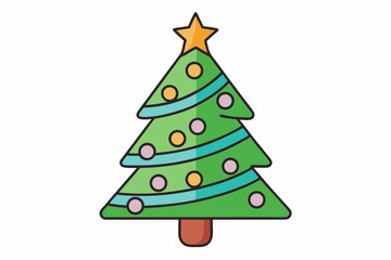 Christmas tree vector illustration