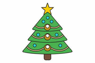 Christmas tree vector illustration