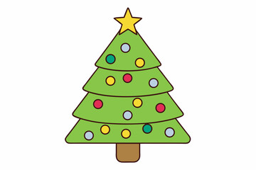 Christmas tree vector illustration