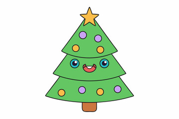 Christmas tree vector illustration