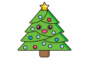 Christmas tree vector illustration